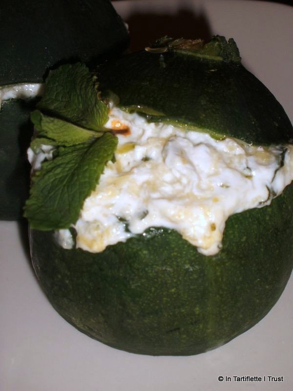 courgettes farcies chevre menthe