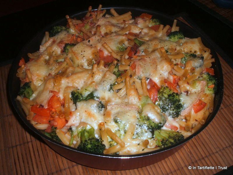 gratin macaroni brocoli raclette