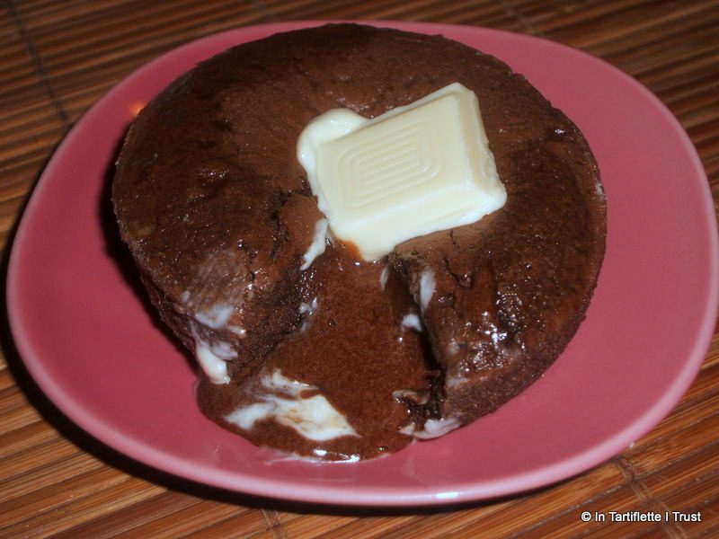 fondant chocolat coeur chocolat blanc