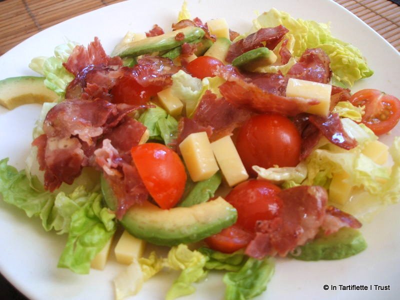 salade avocat tomate comté coppa grillée