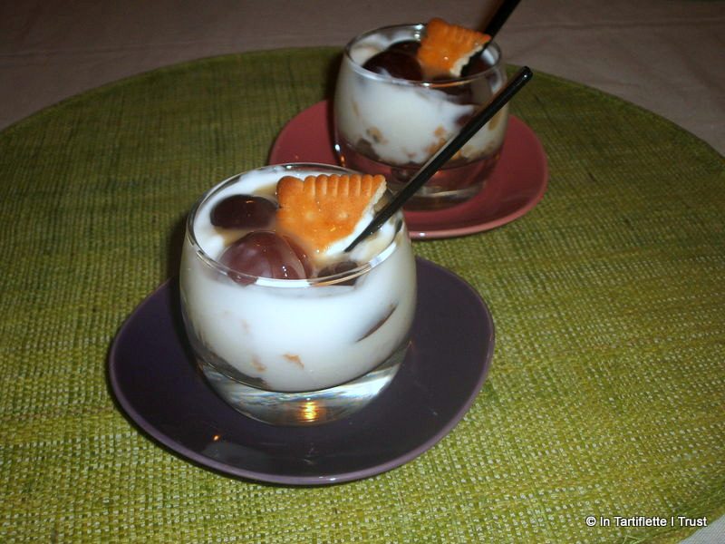 verrine raisin yaourt