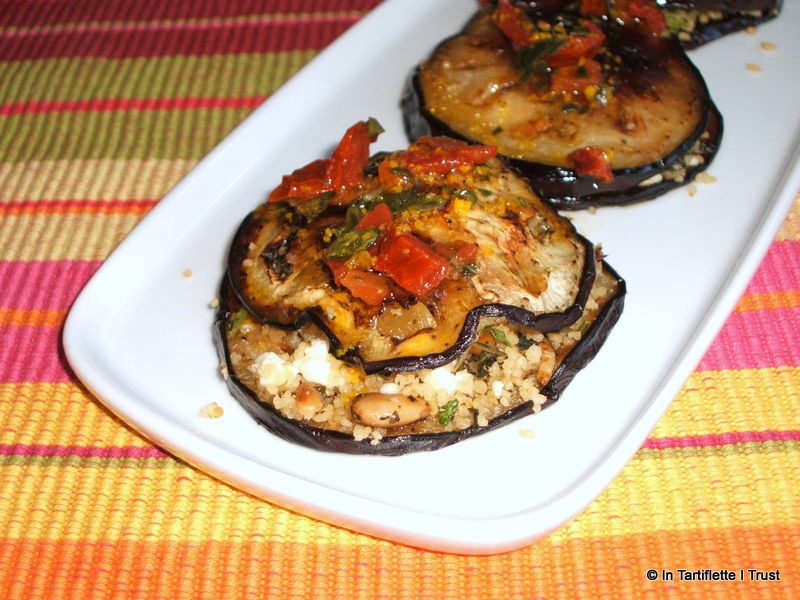 aubergines semoule pignons