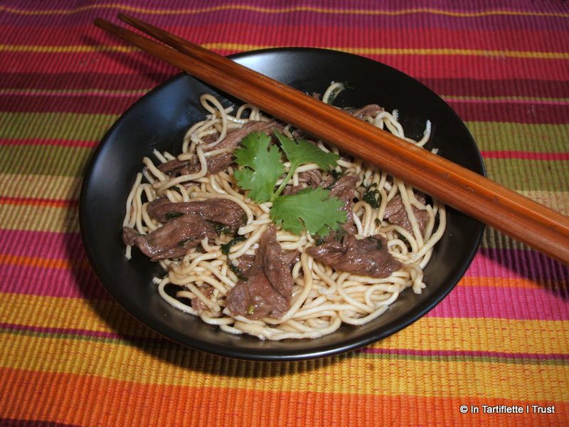 nouilles coriandre boeuf