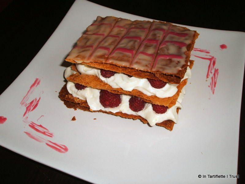 millefeuille framboise chocolat blanche