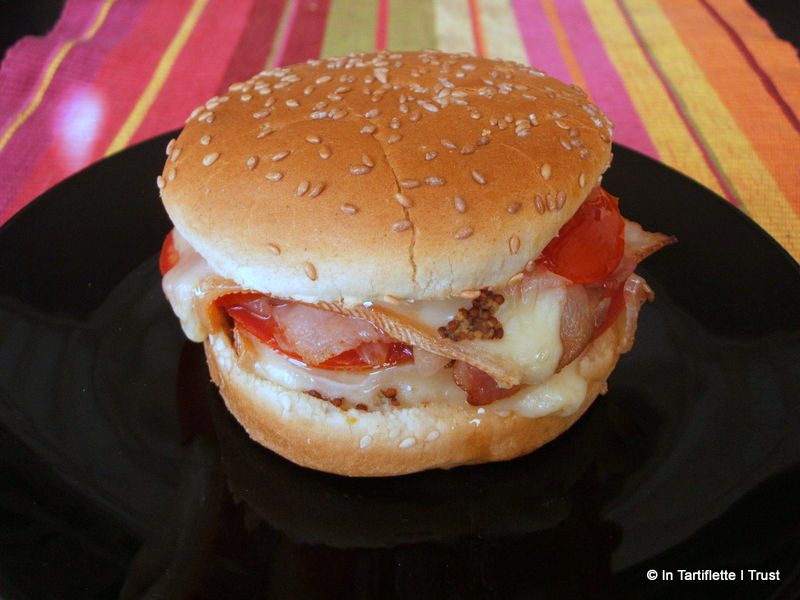 Burger raclette bacon