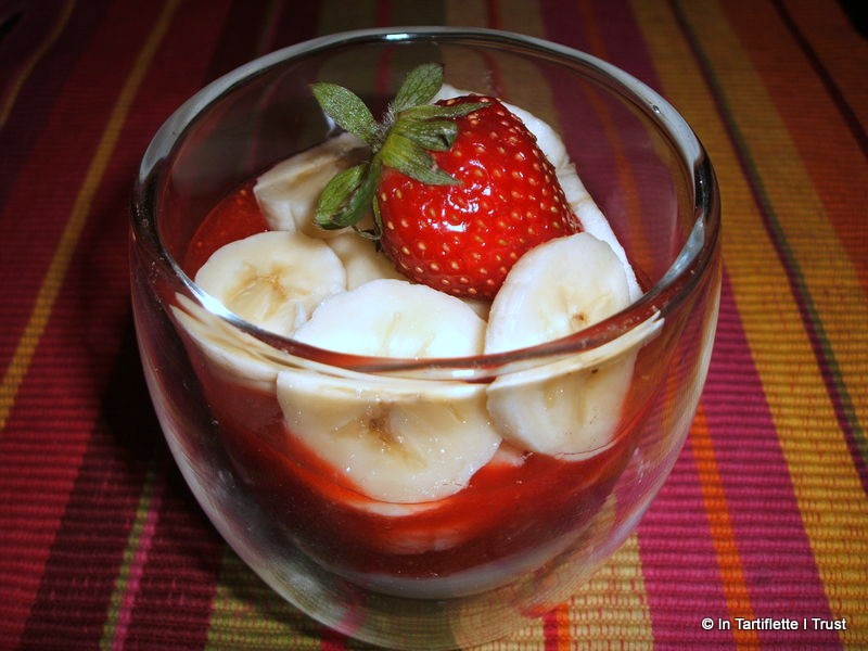 verrine fraise banane