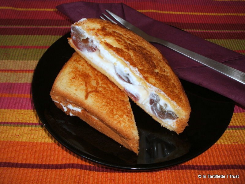 croque raisin ricotta miel