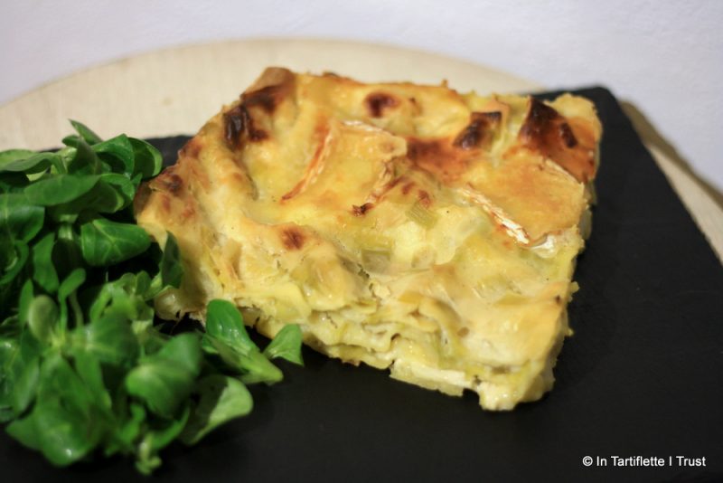 Lasagnes de poireaux au camembert