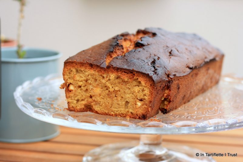 Gâteau yaourt, chocolat blanc, orange