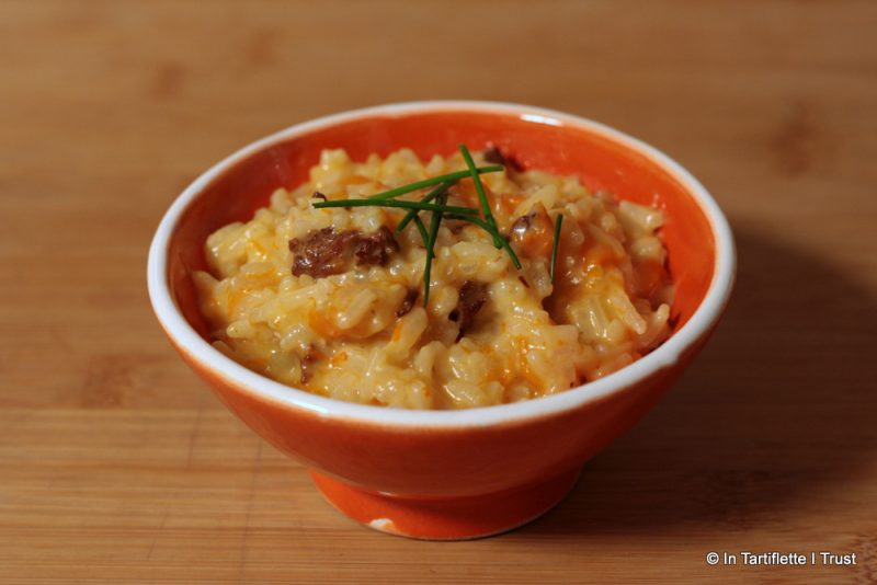 Risotto de potiron, girolles beaufort