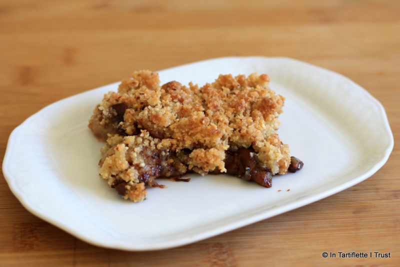 Crumble amandes poires chocolat