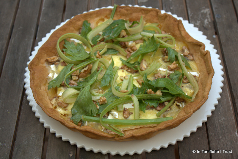 Tarte aux brie céleri et noix