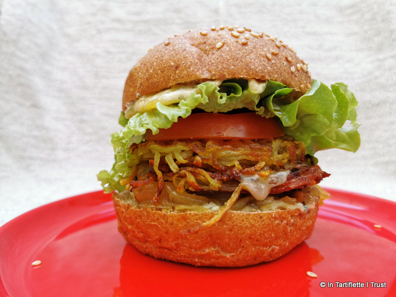 burger de galettes de pommes de terre et cantal