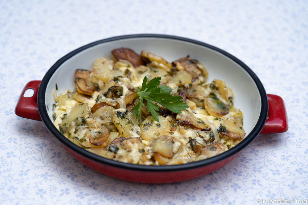 truffade de pommes de terre au cantal