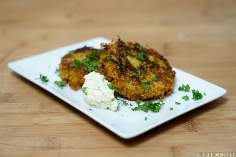 galettes quinoa carottes oignons sésame